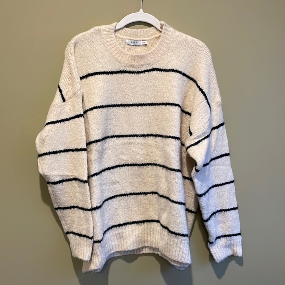 Oversized striped sweater!